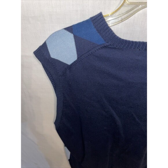 Brooks Brothers 346 Men’s Sweater Vest Size Large Blue Argyle Golf Athleisure - Picture 11 of 12